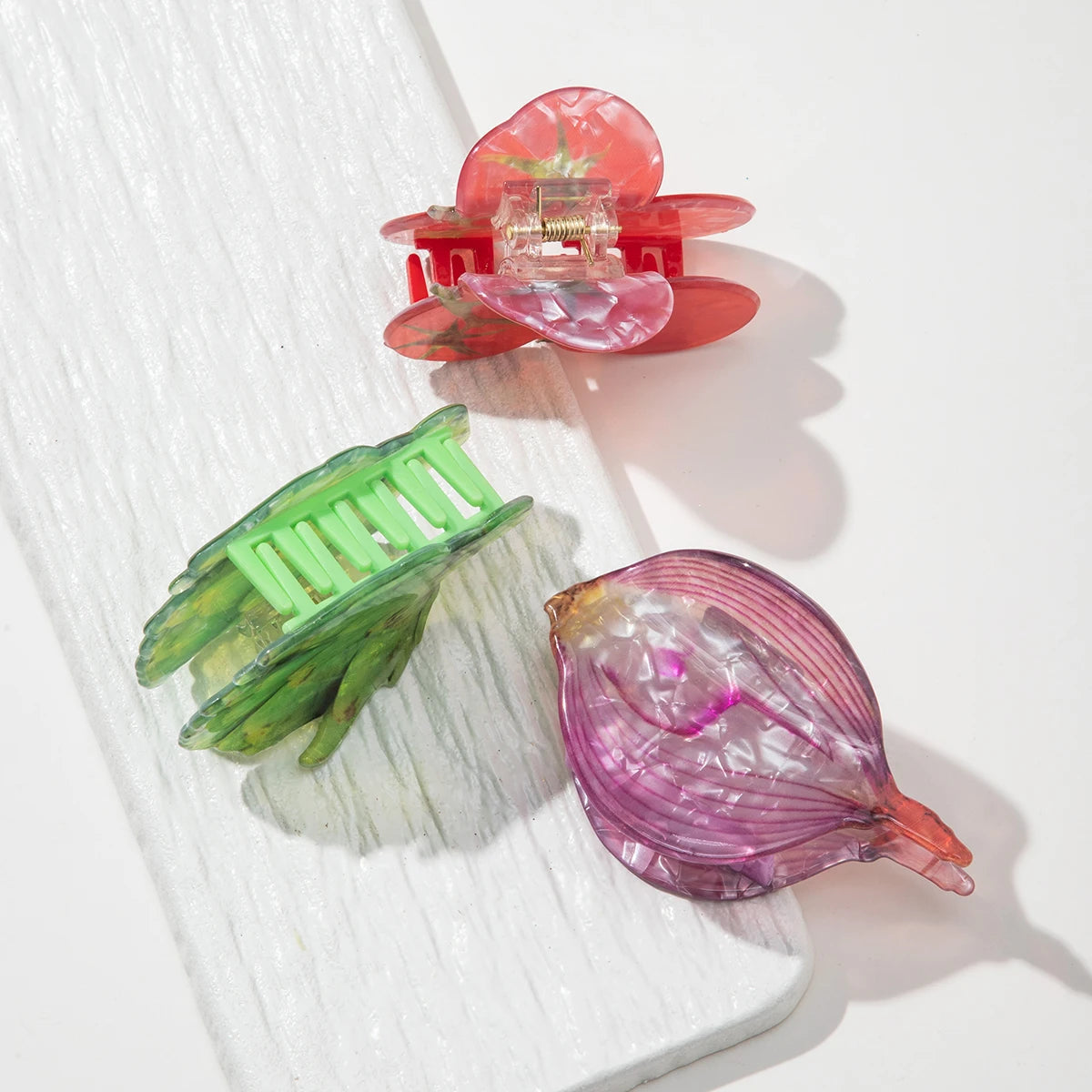 Farmer's Market Veggie Claw Clips